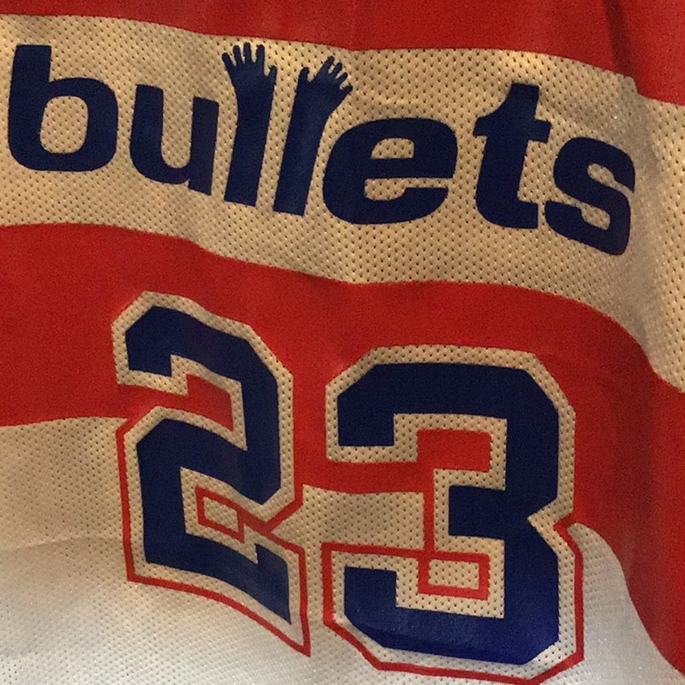 RARE! Reebok White Blue Red Jordan #23 Kids Basketball Jersey - Picture 9 of 9